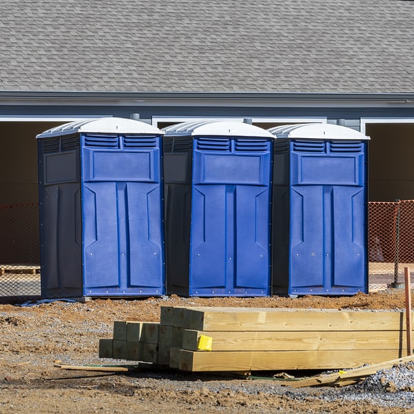 how can i report damages or issues with the portable restrooms during my rental period in Lawrence